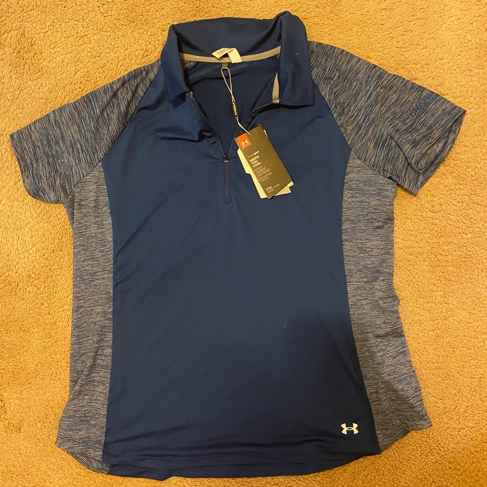UNDER ARMOUR NWT blue golf polo sz XL